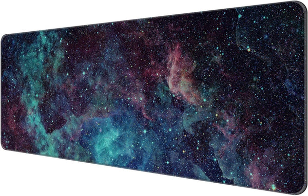Dynippy Thin Extended Gaming Mouse Pad, 31.5 * 11.8 * 0.08 inch, Large XXL Desk Mat for Gaming Office & Home - Galaxy