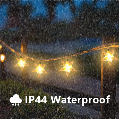 50 30.67FT 8 LED Solar Star Lights Outdoor, Star Twinkle Lights Outdoor Waterproof with Modes, Solar Powered String