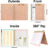 Clipboard Folio with Refillable Lined Notepad for Letter Size 8.5 x 11, 10 Pockets, Rose Gold Clipboards