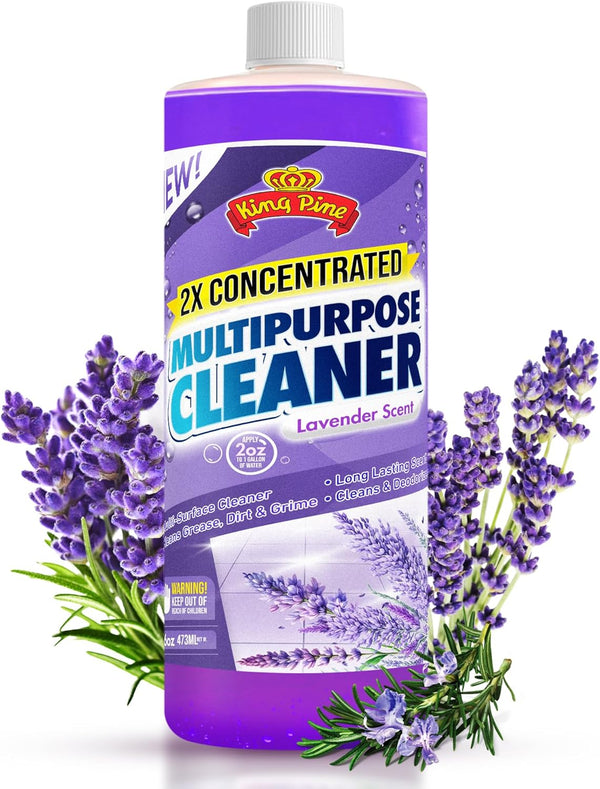King Pine Concentrated Lavender Multi-Surface Cleaner Industrial Strength Original, Lavender, 16 FL oz