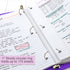 BAZIC 3 Ring Binder, 1" Economy View Organizer, Purple, Holds 175 Sheets for School Office Home
