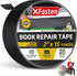 XFasten Black Book Binding Repair Tape, 2-Inch by 15-Yard, Cloth Library Book Hinging Repair Tape, Acid Free