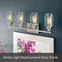 Aspen Creative 23531-60-1, 5" 5-1/2" 1 Pack Clear Glass Shade for Lighting Fixture/Vanity Light/Wall Light, Size: D x