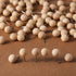 Wooden Push Pins Thumb Tacks for Cork Board, Round Head Map Pins with Steel Needle Point (White, 80 Pieces)