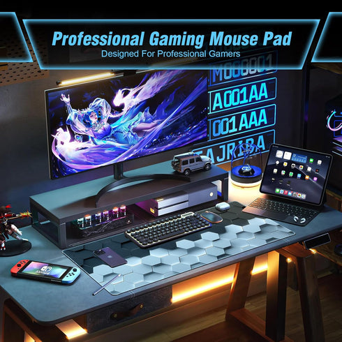 Gaming Mousepad - 3D Stereoscopic Vision Extra Large Mouse Pad 35.4"x15.7" for Smooth Control Performance
