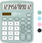 Deli Standard Function Desktop Calculator with 12 Digit Large LCD Display and Sensitive Button, Solar Battery Dual