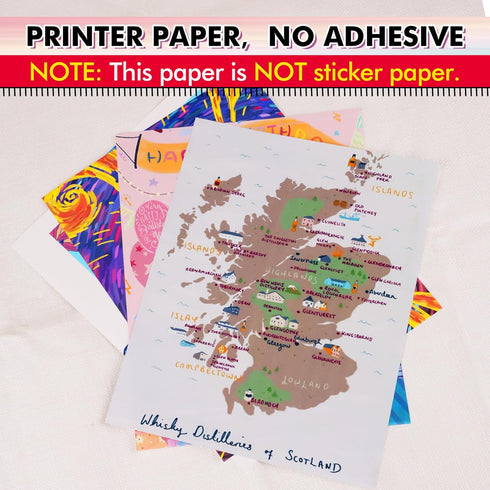 8.5x11 Inch 30 KOALA PAPER Waterproof Paper for Inkjet Printer, Sheets, Matte White Tear-Resistant Printable Paper