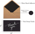 T&M Quality Designs LLC 100 4 4x6 Inch Black Thank You Cards with Brown Kraft Envelopes and Stickers - Designs Bulk