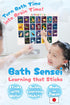 Bath Sensei 1-3 Set 4 Waterproof Learning Posters for Todders Made in Japan Montessori Educational Bath Poster of ABC