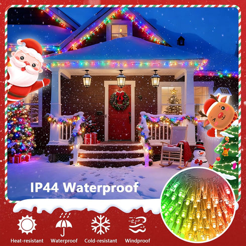 2025 88FT 240LED 4th New Smart Color Changing of July String Lights Outdoor App Control RGB LED String Lights