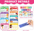gisgfim Grammar Wall Bulletin Board Set with Parts of Speech Poster for Classroom Decoration Supplies