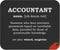 Funny Accounting Mousepad - Accountant Definition Meaning Profession Mousemat, 9.2 Inch Mouse Mats T-Shirt Gag