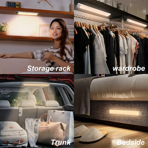30 Counter Closet (7.8inch-30LED-1 Pack) LEPOTEC LED Under Lighting, Motion Kitchen Cabinet Light, Battery Operated