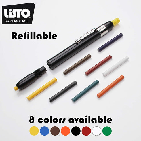 Listo 162 Marking Pencils Refill - Box of 72, Grease Pencils/China Marking Pencils/Wax Pencils - Made in USA (Blue) by Listo