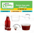 EcoQuality 50 Pack 2 Oz Leak Proof Plastic Condiment Souffle Containers with Attached Lids for Sauces, Food Storage
