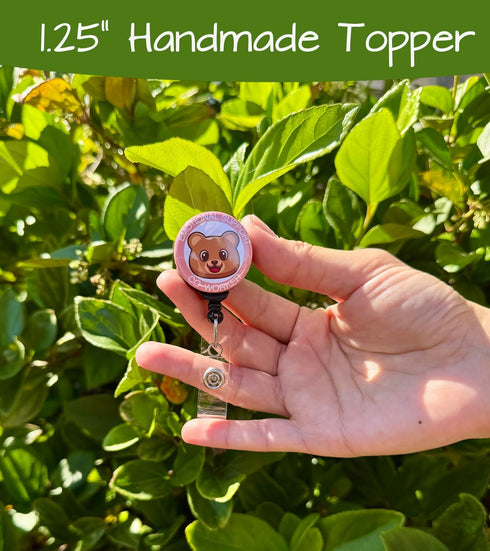Limeloot Floral Brain Badge Reel for Nurses - Mental Health Neuro Badge Reel with 360 Swing Clip