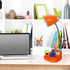 LD1093-ORG 18.5" Simple Designs All-in-One Gooseneck Desk Lamp with iPad Stand, Book Holder, and Convenient USB Port