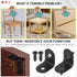 Hilitchi 90 Sets (20mm, 20 Pack) Stainless Steel Black L Bracket Corner Brace Degree Right Angle Brackets with Screws