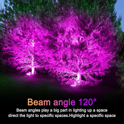 PAR38 Purple Flood Light Bulb, 2 Pack - Dimmable E26 Base, 20W Replace to 200W, Outdoor Christmas Decor