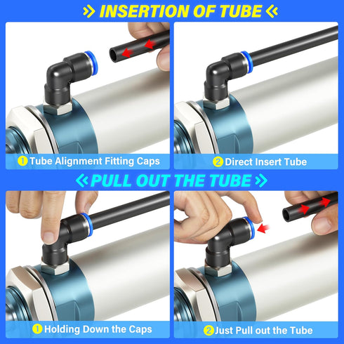 TAILONZ PNEUMATIC 1/4 inch OD Black Nylon Tube - 32.8ft Air Brake Tubing for Pneumatic Applications