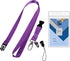 Cruise Lanyard Badge Holder, Wisdompro Vertical 2-Sided ID Tag Holder with Ziplock and Neck Strap, 2 Set