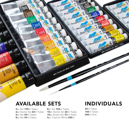 Daler Rowney System3 Acrylic Paint Tube, Warm Grey, 150ml - Artist Supplies for All Skill Sets