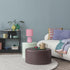 LT1168-RPK 12.68" Simple Designs Chic Glow Mini Stacked Ceramic Table Lamp, Monochromatic Fabric Shade, Small Accent