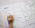 Large Blank United States Outline Map Poster - Laminated 36” x 24” Wall Map for Classroom or Home Study, Dry Erase
