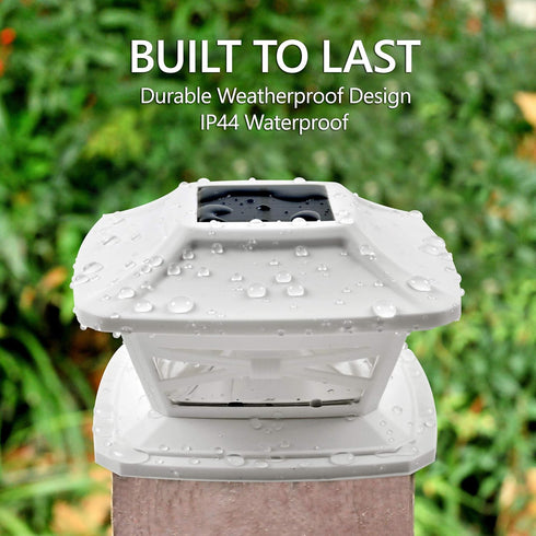 Davinci Lighting Flexfit Solar Outdoor Post Cap Lights, Bright LED Light, Includes Bases for 4x4 5x5 6x6 Wooden Posts