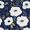 HAOKHOME 93245-3 Peel and Stick Floral Wallpaper 17.7in x 9.8ft Navy/White/Blue