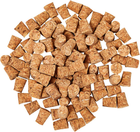 Juvale 100-Pack Tiny Cork Plugs & Mini Stoppers, 0.4 x 0.3 x 0.5 In, Brown for Test Tubes & DIY Crafts