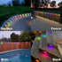 DenicMic Solar Deck Lights Outdoor, 3 Pack Waterproof LED Solar Lights for Decks, Railing, Stairs, Color Changing
