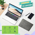 Leather Mouse Pad with Stitched Edge, Non-Slip Waterproof Micro-Fiber Base for Computers, 8x11 Inch (Gray)