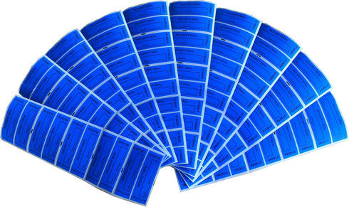 TamperSeals Group - 100pcs Non Transfer Tamper Proof Security Warranty Void Open Labels for Reusable Packages (Blue)
