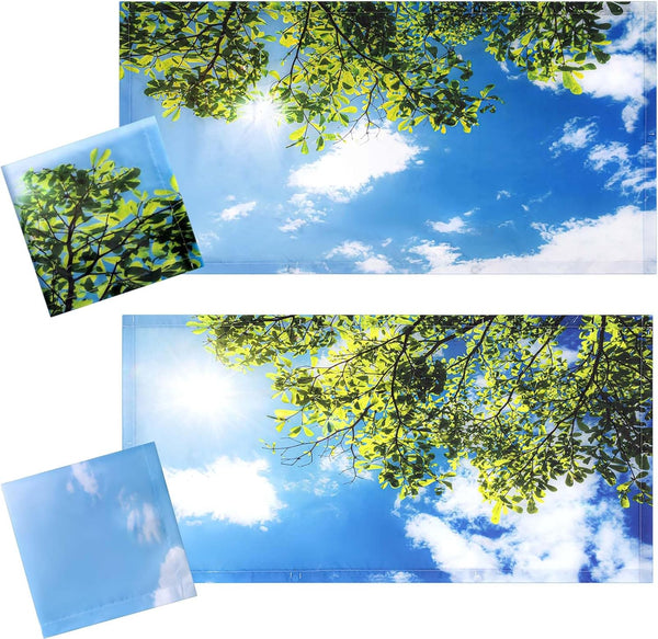 Tujoe 2 Pcs Fluorescent Light Covers for Ceiling Lights 4' x 2' Fluorescent