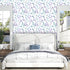 17.5" 393", Laatse Purple Leaf Wallpaper Peel and Stick, Blue Eucalyptus Contact Paper x Modern Botanical Wall Paper