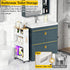 4-Tier OKZEST Utility Slim Storage Cart, Narrow Laundry Room Bathroom Organizers and Storage Cart, Metal Pantry Kitchen