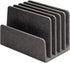 MobileVision Executive Dark Gray Desktop File Folder Organizer with 5 Slot Dividers and Paper Tray