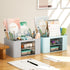 Marbrasse Pen Organizer with 2 Drawers, Multi-Functional Desk Holder with 5 Compartments for Office Art Supplies