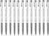 Xeno Lunatic Lunny 0.38mm Slim Ball Point Pen Dozen Box 12 Pcs, Made in Korea (Black 12pcs)