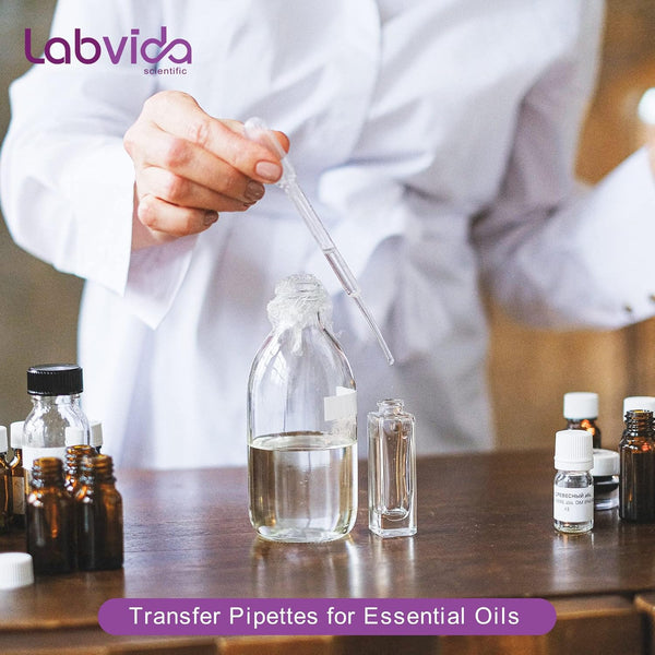 200PCS 3ml Disposable Plastic Transfer Pipettes - Calibrated Dropper for Essential Oils, Science Laboratory, DIY Art