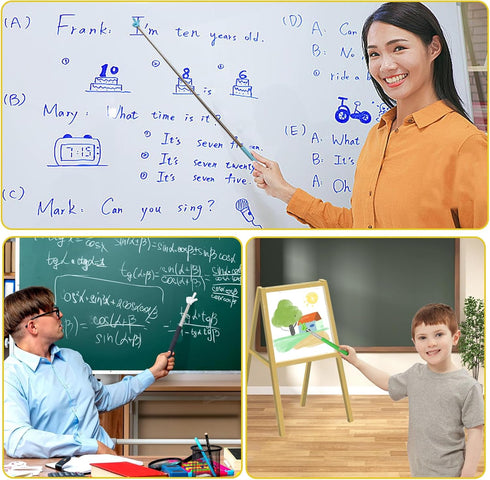 Trsewmi 5PCS Pointer Stick For Classroom Multipurpose Teacher Pointer Stick, Extendable Classroom Pointer And Finger