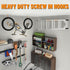4PC POETISKE Ladder Hooks Screw in Storage Hanger Wall Mount Heavy Duty Shelf Organizer for Bike Foldable Chair Garage