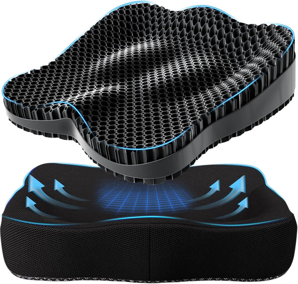 Tsmertor Thicker Seat Cushion for Office Chair, Big Gel Seat Cushion for Long