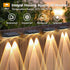 8 Pack 7 IP67 12+ Solar Fence Lights Outdoor - RGB Fence Lights Solar Powered, Color Modes & Warm White, Waterproof