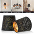 Bulb HOMSFOU Fabric Lampshade Small Lamp Shades Clip on Black Pendant Light Small Barrel Lampshade Wall Sconces Lamp