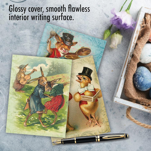 The Best Card Company 20 Vintage Easter Cards with Envelopes, Retro Boxed Note Cards for Easter (4 x 5.12 Inch).