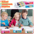 Suzile 25 Pcs Plastic Crayon Boxes with Snap Lids, Stackable Crayon Organizers for Art Crafts and Office Supplies
