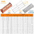 10 PCS 1 Gauge Butt Splice Connector, Non-Insulated Crimp Wire Connectors with Heat Shrink Tube