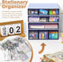 Desk Organizer with 9 Drawers - 4 Tier Plastic Stackable Storage for Office, Makeup Organizer (Purple)